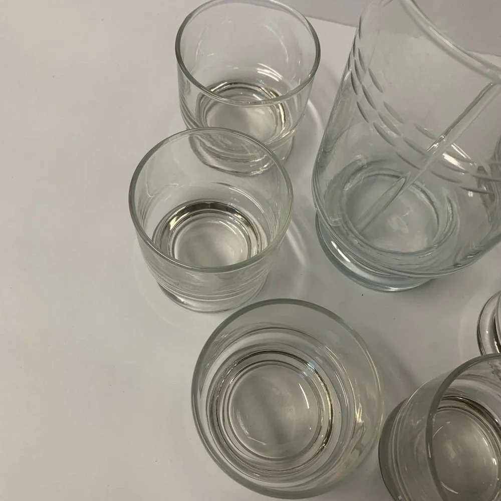Princess House 8 Piece‎ Crystal Cocktail Beverage Set 1980's Heritage Collection
